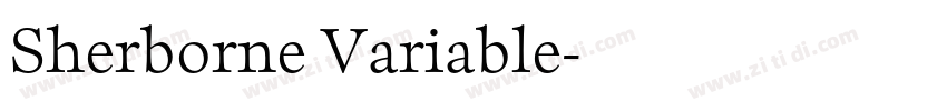 Sherborne Variable字体转换